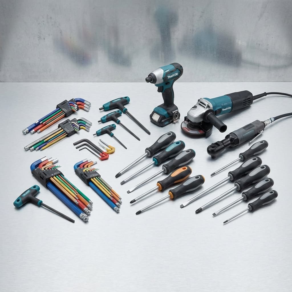 Clés hexagonales et tournevis