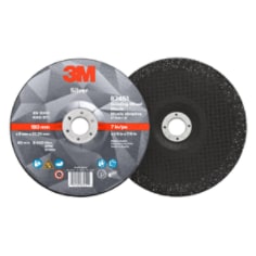 Meule à rectifier à moyeu déporté Argent 3M(MC), 87451, T27, noire, 177,8 x 6,35 x 22,23 mm (7 x 1/4 x 7/8 po)