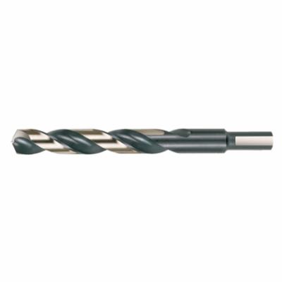 Cle-Line® C23865 1876 Foret de longueur mécanique robuste 1/2 po perceuse - fraction 0 5 po - pouce décimal HSS noir/or