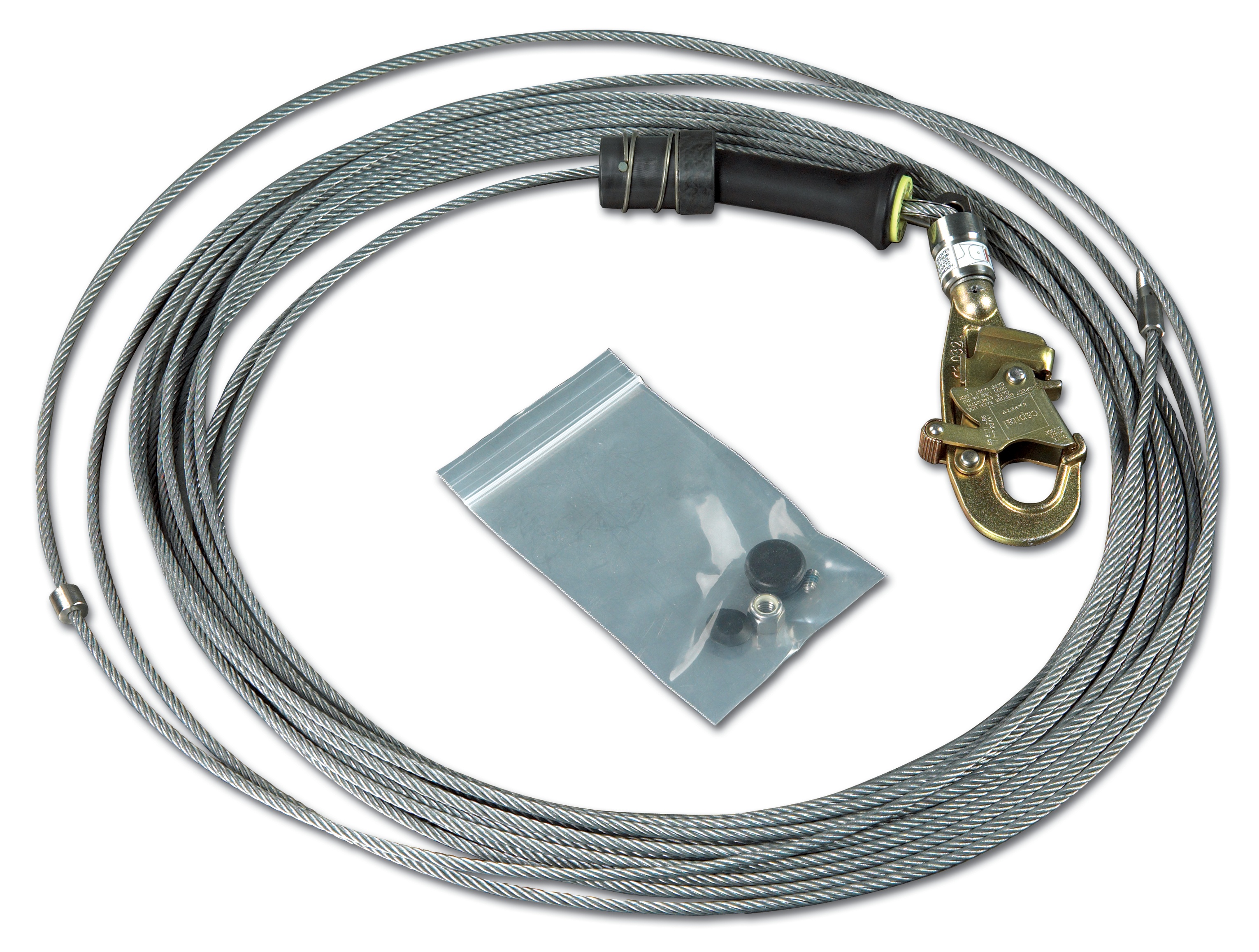 Ensemble de câble galvanisé FAST-Line(MC) Sealed-Blok(MC) DBI-SALA® 3M(MC), 3900168, avec mousqueton, argent, 52,5 m (175 pi)