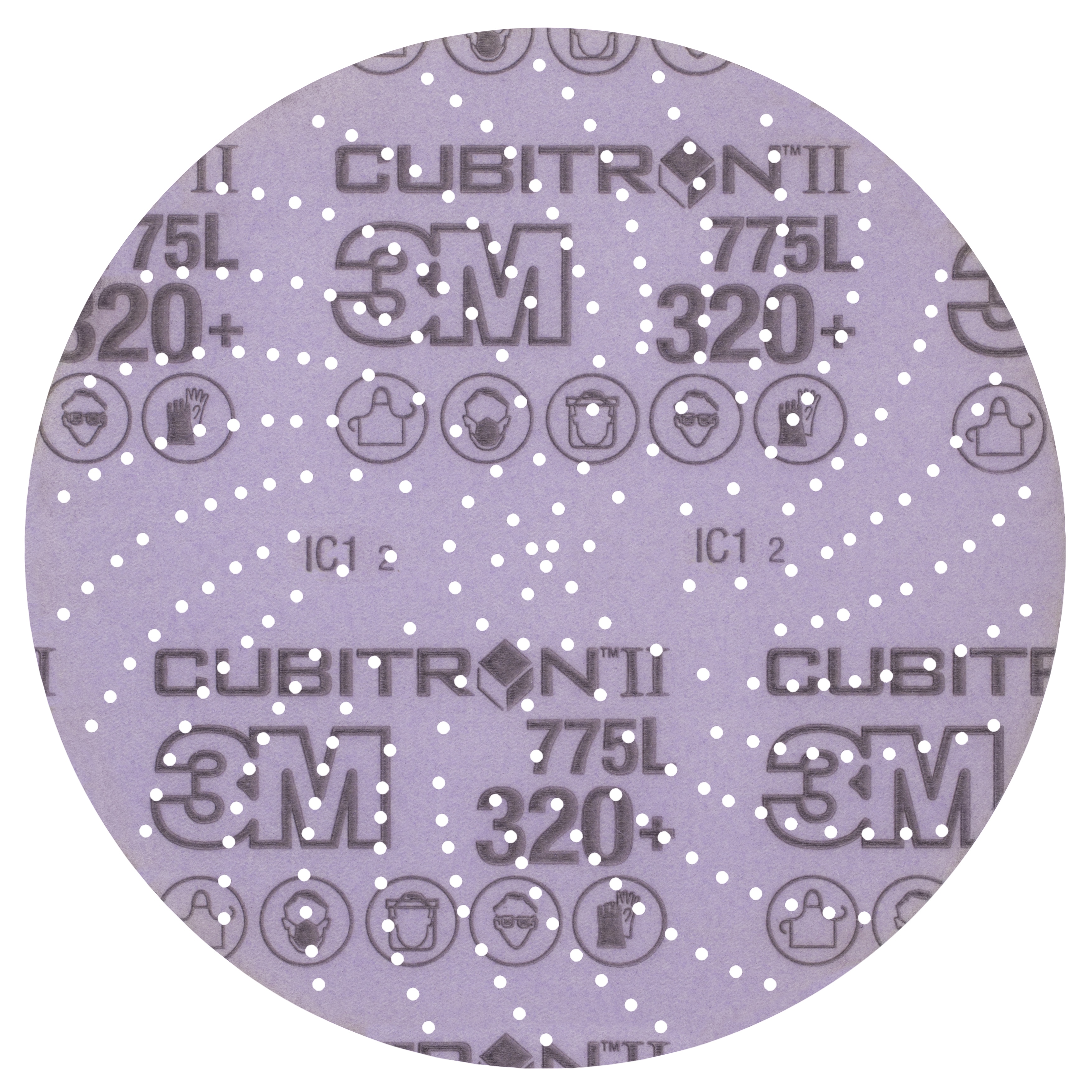 Disque en pellicule 775L Cubitron(MC) II 3M Xtract(MC), 320+, 203,2 mm (8 po), emporte-pièce 800LG
