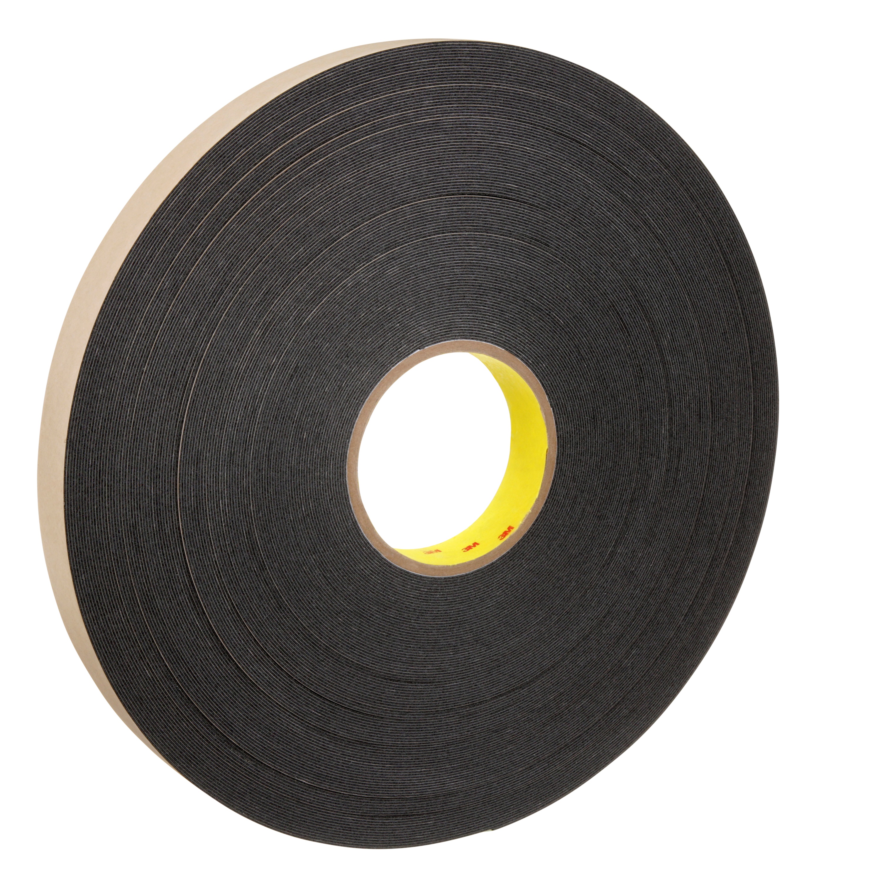 3M™ Double Coated Polyethylene Foam Tape, 4492, black, 1.0 in x 72.0 yd x 31.3 mil (2.5 cm x 65.8 m x 0.8 mm), bulk